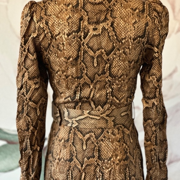 NWT Zara New Snake Skin Belted Women's Dress Size XS - Picture 11 of 16